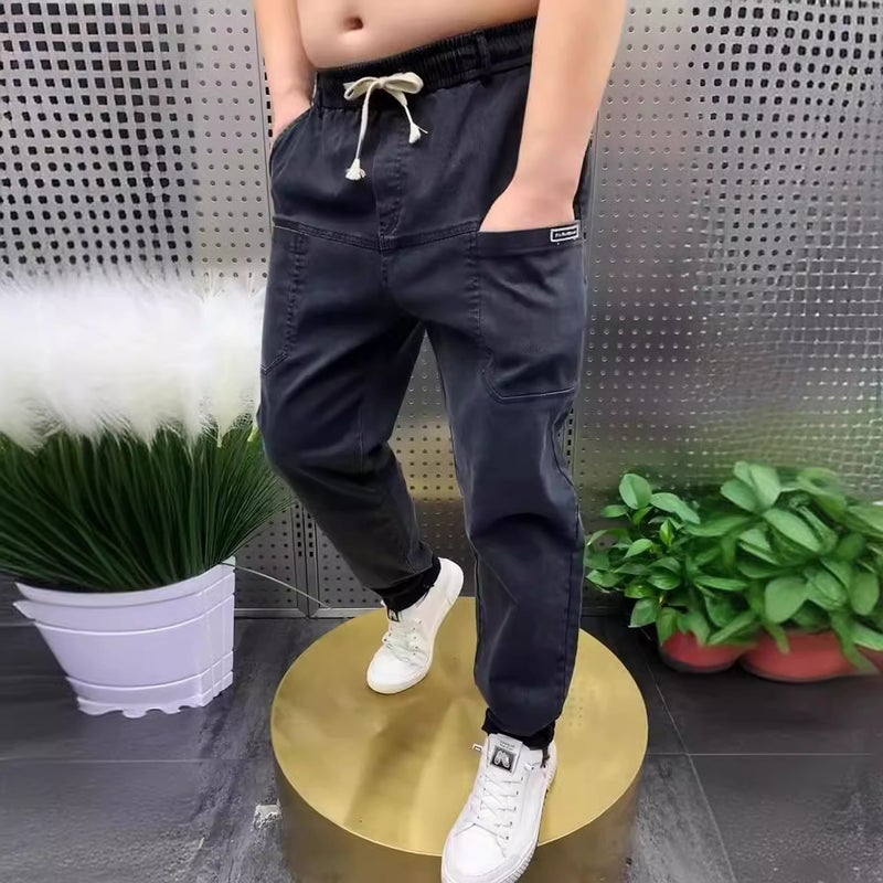 Six Pocket Jeans New Arrival Men'S Fashion Casual Leggings Trendy All-Match Loose Harem Trousers - Image 5